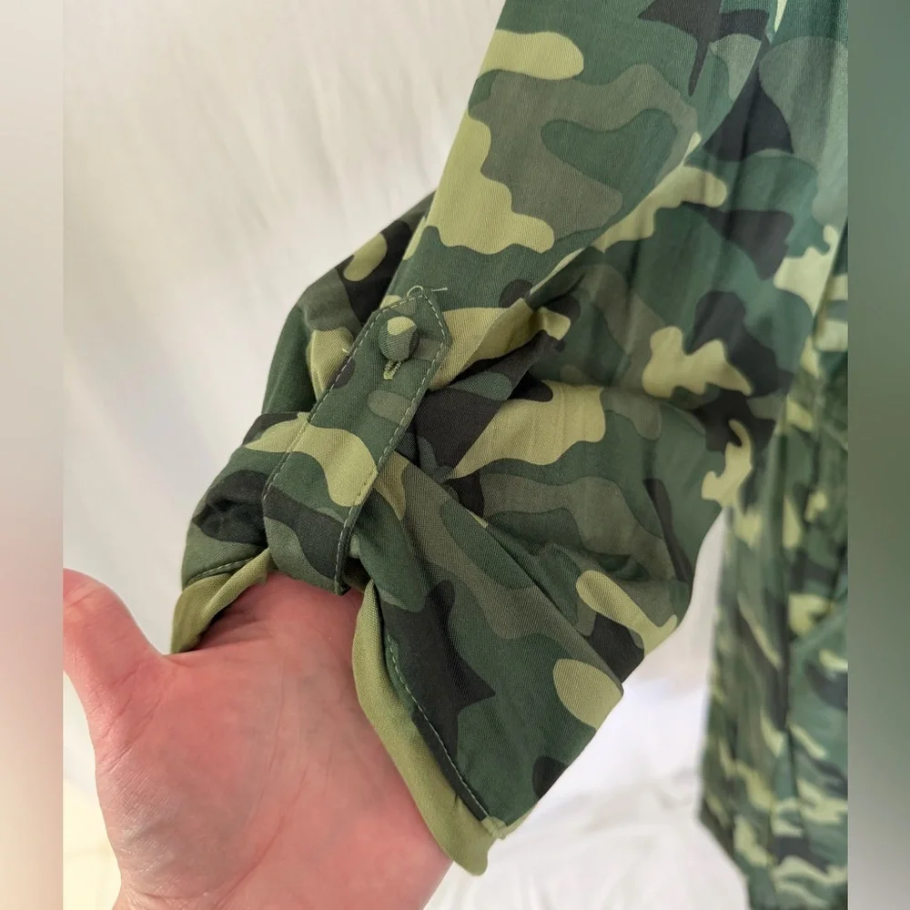 NWT Torrid Camouflage Green Zip Front Shirt Dress - Torrid Size 3 (22-24, 3X) - Picture 6 of 16